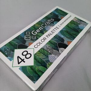 GenCrafts Solid Watercolor Color Palette Brush Pen Sheet Paper Pad Travel Set